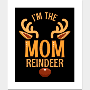 MOM Reindeer Matching Family Mother Christmas Posters and Art